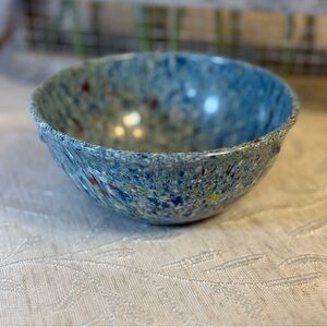 Prolon Confetti Aqua Turquoise Blue 5 1/4 " x 2 1/3” Bowl #9940 US
